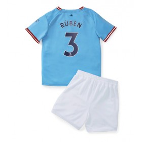 Baby Fußballbekleidung Manchester City Ruben Dias #3 Heimtrikot 2022-23 Kurzarm (+ kurze hosen)